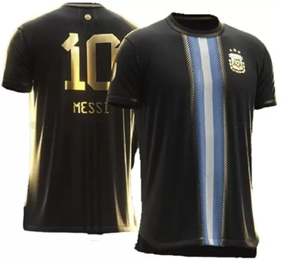 rjm Printed Men Round Neck Black, Blue, White T-Shirt
