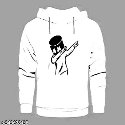 SAHAL FASHION Solid Men Hooded Neck White T-Shirt