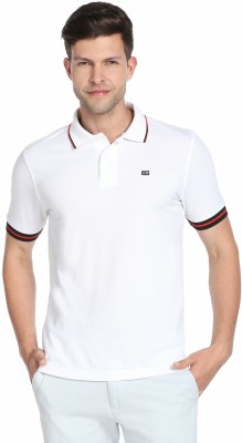 Arrow Sport Solid Men Polo Neck White T-Shirt