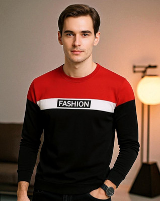 FAOES Printed Men Round Neck Red T-Shirt