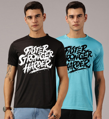 RodZen Printed Men Round Neck Multicolor T-Shirt