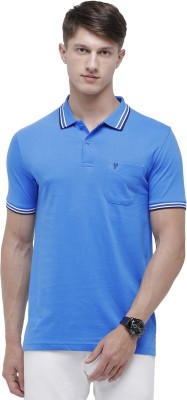 Classic Polo Solid Men Polo Neck Blue T-Shirt