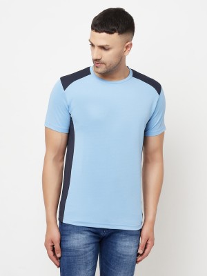 HouseOfCommon Colorblock Men Round Neck Blue T-Shirt