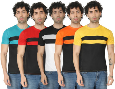 PICKURTEE Solid Men Round Neck Multicolor T-Shirt