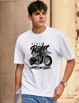 Fandloom Printed Men Round Neck White T-Shirt