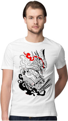 TheFreedomStore Printed Men Round Neck White T-Shirt