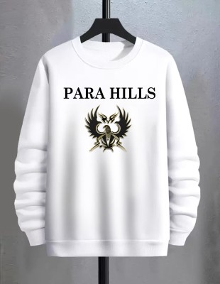 PARA HILLS Printed Men Round Neck White T-Shirt