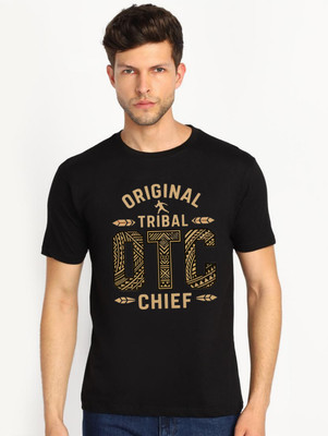the only one Printed Men Crew Neck Black T-Shirt