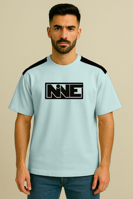 Culish Trend Graphic Print Men Round Neck Blue T-Shirt