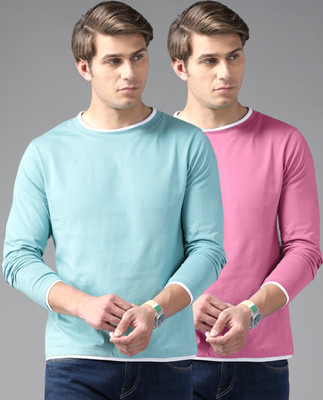 THE DRY STATE Solid Men Round Neck Multicolor T-Shirt