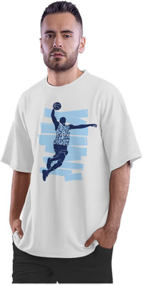 Trendy Samples Printed Men Round Neck White T-Shirt