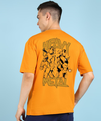 MARVEL By Metronaut Printed Men Round Neck Yellow T-Shirt