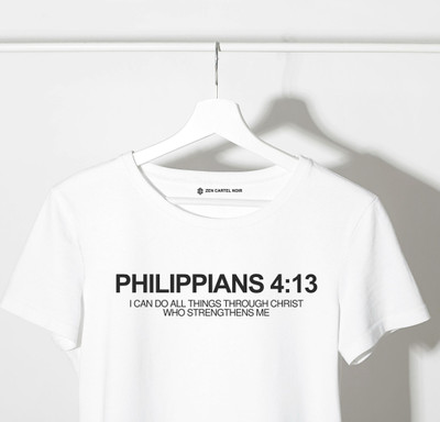 ZenCartel Printed Men Round Neck White T-Shirt