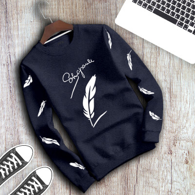 FTX Printed Men Round Neck Navy Blue T-Shirt