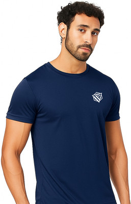 COPEHI Printed Men Round Neck Navy Blue T-Shirt