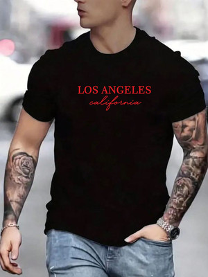 SPOWEARY Printed Men Round Neck White T-Shirt