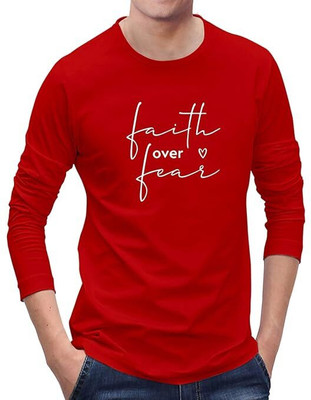 PD CLORI Printed Men Round Neck Red T-Shirt