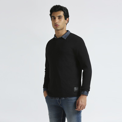 Pepe Jeans Solid Men Crew Neck Black T-Shirt