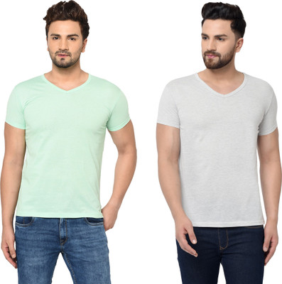 Tresna Fab Solid Men V Neck Multicolor T-Shirt