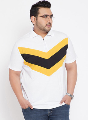 DAAWEAR OUTFITS Colorblock Men Polo Neck Multicolor T-Shirt