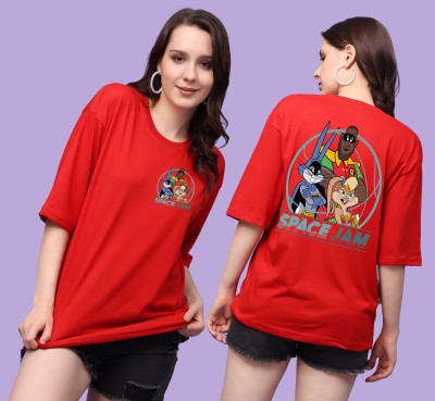 SWIFTLY Graphic Print Women Round Neck Red T-Shirt