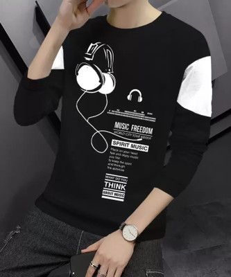 Tees Collection Printed, Typography Men Round Neck Multicolor T-Shirt