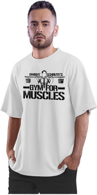 GPGARMENTSS Printed Men Round Neck White, Black T-Shirt