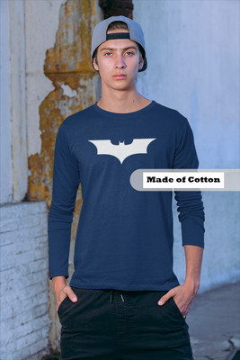 London Crew Printed Men Round Neck Navy Blue T-Shirt