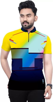 dhaari by unique creation Printed Men Round Neck Yellow T-Shirt