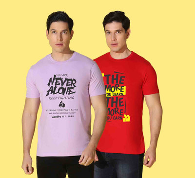 WOOSTRO Typography Men Round Neck Multicolor T-Shirt