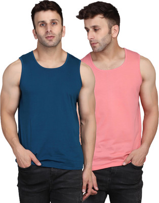 SLOWLORIS Solid Men Scoop Neck Multicolor T-Shirt