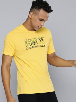 hrx yellow t shirt