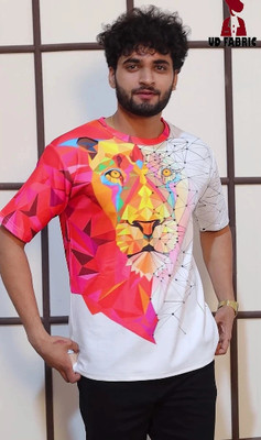 CHANDRASTYLE Animal Print Men Round Neck Multicolor T-Shirt