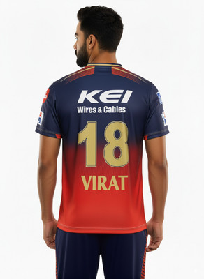 Thiva Printed Men V Neck Red T-Shirt