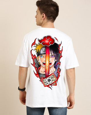 Clickwell Trend Graphic Print Men Round Neck White T-Shirt