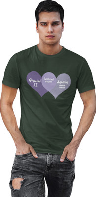 HopOffer Printed Men Round Neck Dark Green T-Shirt