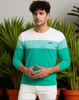 StyleFlick Printed Men Round Neck Green T-Shirt