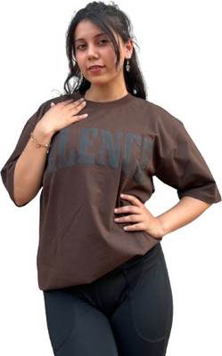 Trooking Fashions Printed Men Round Neck Brown T-Shirt
