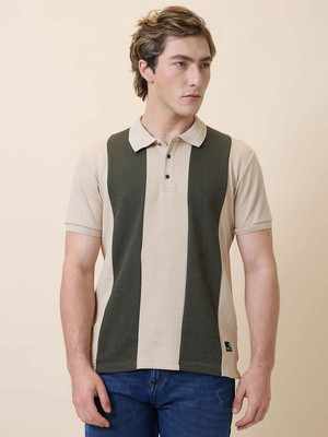 Status Quo Colorblock Men Polo Neck Multicolor T-Shirt