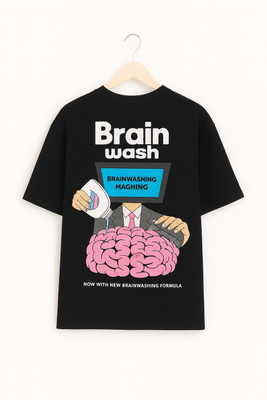 KASPY Printed Men Round Neck Black T-Shirt