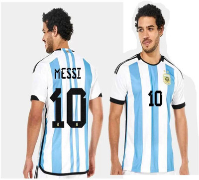 rjm Printed Men Round Neck White, Light Blue T-Shirt
