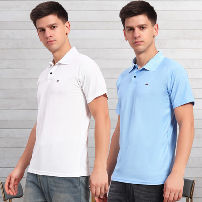 DECANTER Solid Men Polo Neck Multicolor T-Shirt