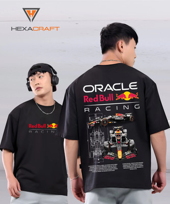 HexaCraft Printed Men Round Neck Black T-Shirt