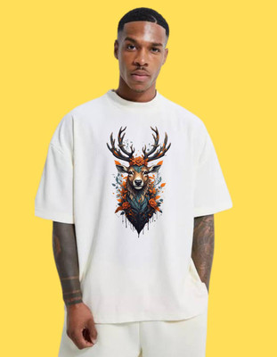 falconedge Graphic Print Men Crew Neck White T-Shirt