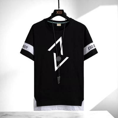 FASHIUM Printed Men Round Neck Black T-Shirt