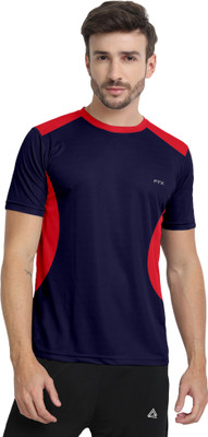 FTX Colorblock Men Round Neck Multicolor T-Shirt