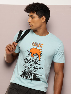 INVICTUS Printed Men Round Neck Blue T-Shirt