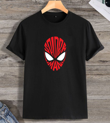 SHAWINDO Printed, Typography Men Round Neck Black T-Shirt