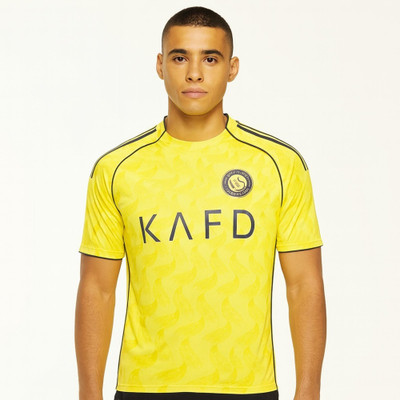 rjm Printed Men Polo Neck Yellow T-Shirt