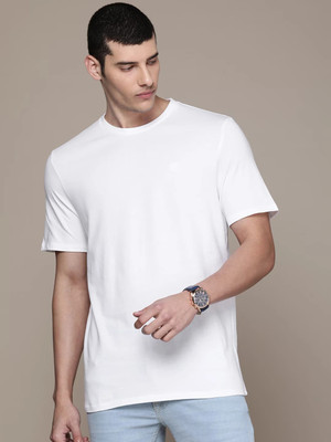 RULEDBYSUN Solid Men Round Neck White T-Shirt